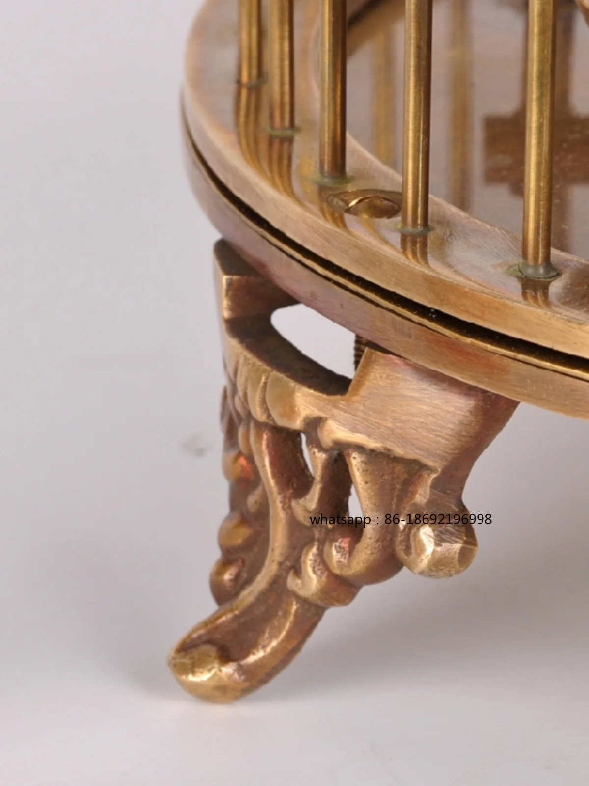 High-end Luxury European-style Brass Imported From India Handmade Birdcage Ornament Large Creative Home Living Room Decoration