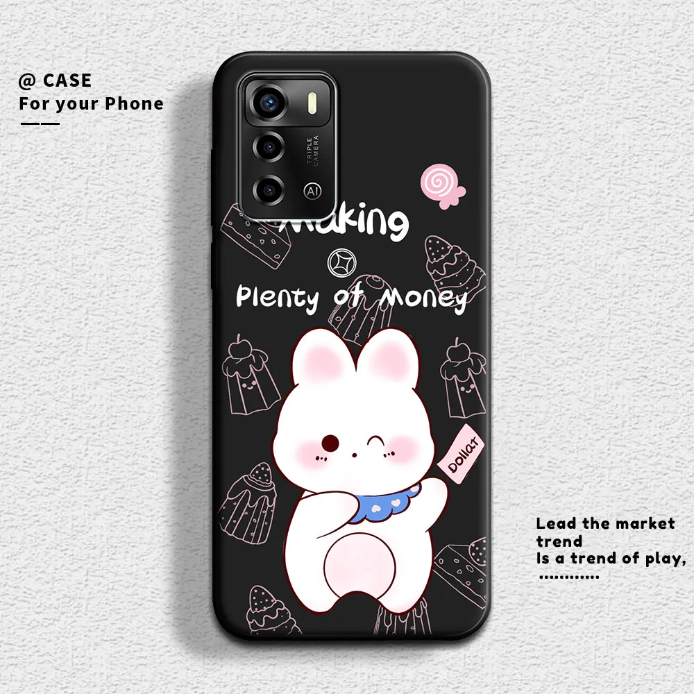 For ZTE Blade A72 4G 5G A72S Case Cute Panda Soft Silicone Couple Phone Case For ZTE A72S A 72 Protect Shockproof Cartoon Cover