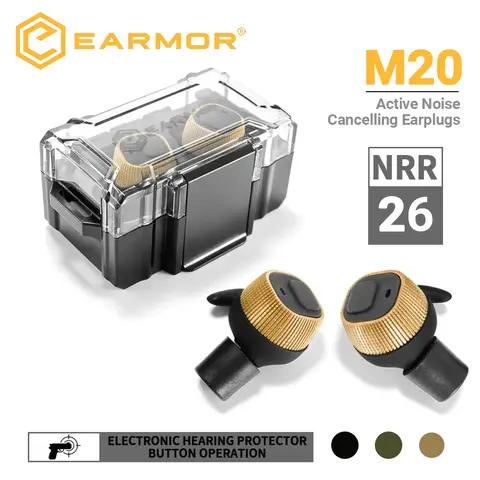 EARMOR M20 Electronic Earplugs Headset Anti Noise Ear Plug Noise Canceling Ear Muff for Shooting Hearing Protection NRR26db