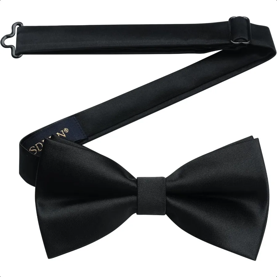 

HISDERN Bow Ties for Men Pretied Bowties Classic Formal Business Bow Tie Adjustable Tuxedo Bowtie for Wedding Party