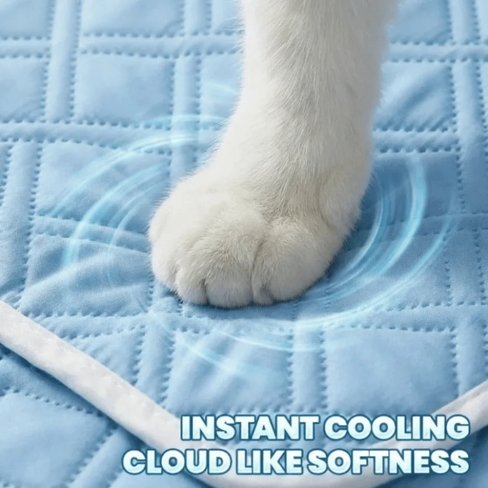 Summer Dog Cooling Mat Ice Slicky Fiber Fabric Universal Pet Cooling Mat Comfortable Cat Sleeping Pad For Puppies And Adult Dogs