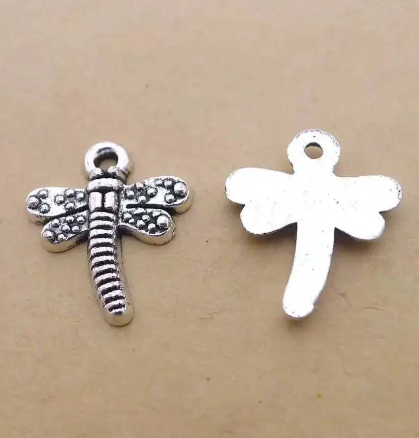 

15pcs 19*15mm Alloy metal dragonfly lovely pendants for jewelry making HW2567