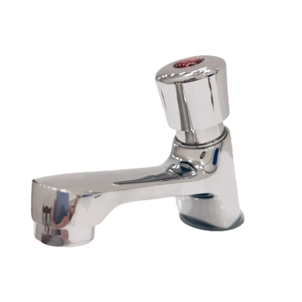Single Cold Water Time Delay Faucet Female Thread G1/2 Push Button Water Saving Faucet Copper Basin Sink Tap Commercial Premises