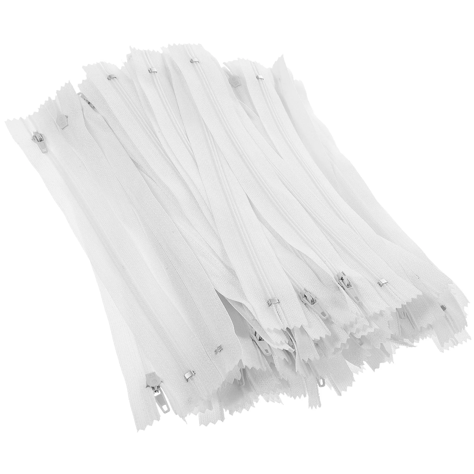 

100 Pcs Clothing Zipper Colored Nylon Metal Clothes Invisible Tailor Miss Zippers