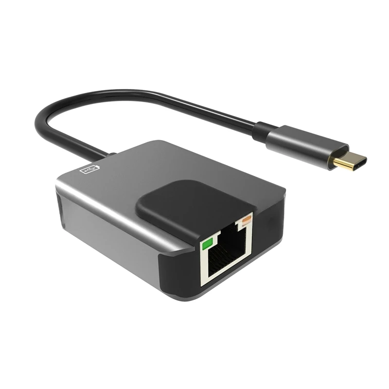 3 In1 USB Type-C Adapter with 3.5mm Audio Jack 1000Mbps RJ45 Ethernet with PD3.0 Fast Charging for Gaming Phones-ABVP