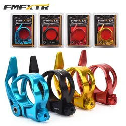 FMFXTR Bicycle Seat Post Clamp Ultralight 31.8/34.9mm Road Bike Quick Release Seatpost Clamp Aluminum Alloy Seat Clamp for MTB