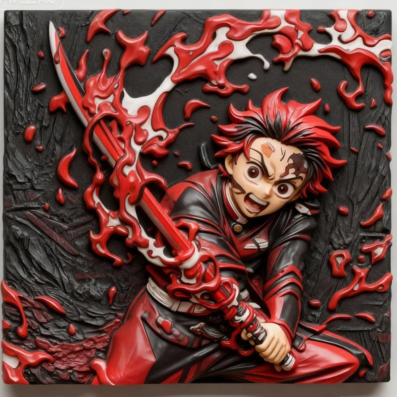 

Рельефная наклейка на холодильник «Убийца демонов», Akaza Tomioka Giyuu, аниме, периферийные устройства, милое креативное магнитное украшение для привлечения