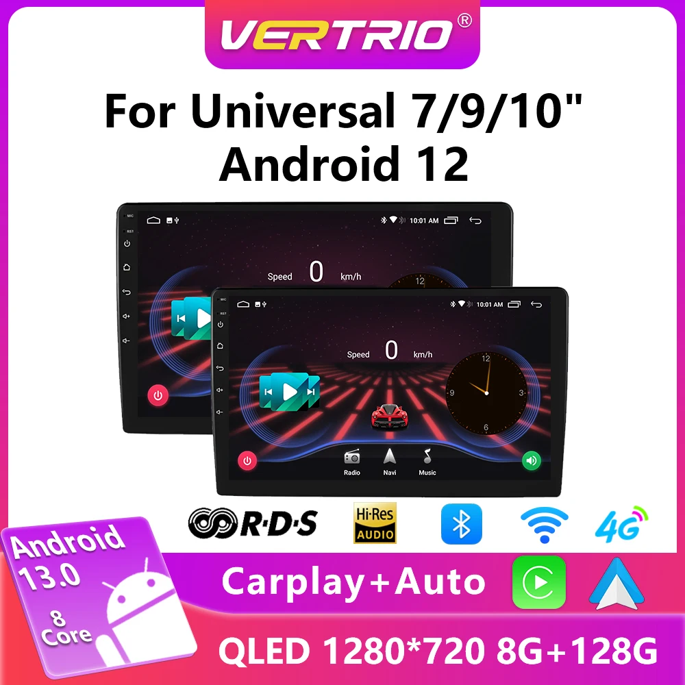 7 9 10 Inch Car Radio QLED Android Auto Carplay Universal Car Stereo Multimedia Player For Volkswagen Nissan Hyundai Kia Toyota