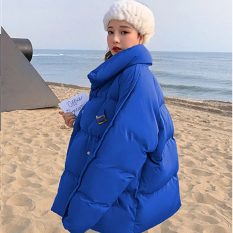 

2023 New Women Short Jacket Winter Parkas Thick Hooded Cotton Padded Jackets Coats Female Loose Puffer Parkas Oversize Outwear