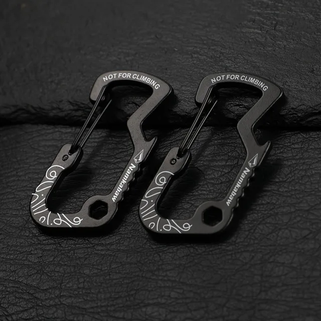 1/2/5pcs Outdoor Backpack Carabiner Multifunctional Print D Ring Spring Hook Metal Water Bottle Clip Aluminum Quick Release