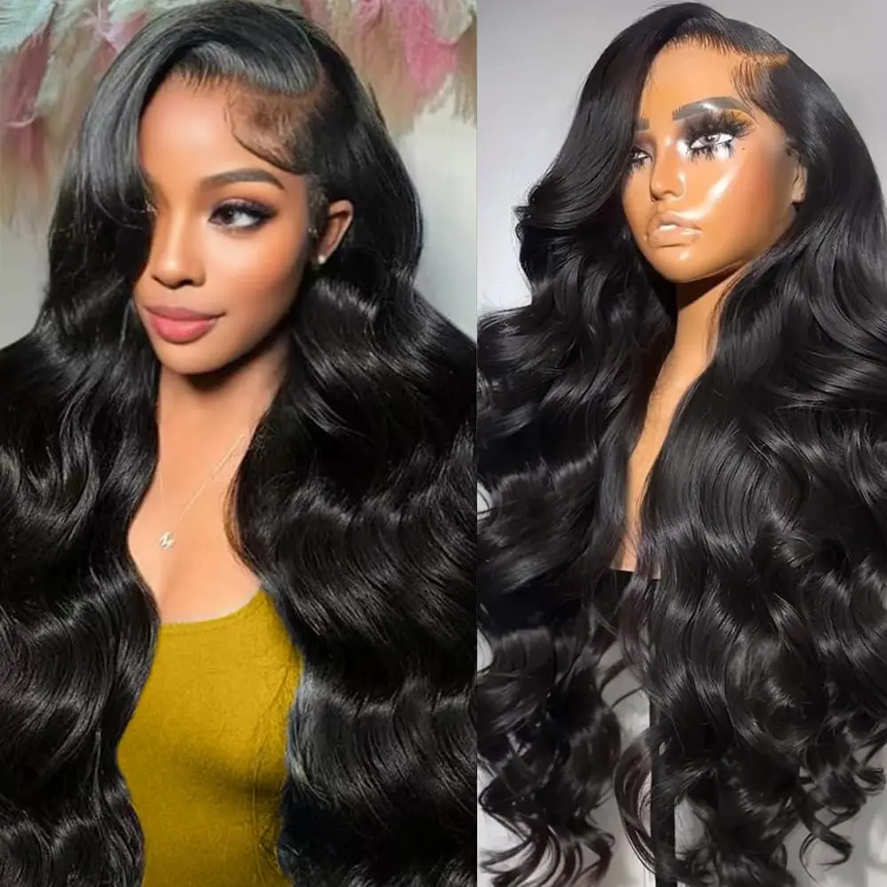 

250% HD Transparent Frontal Glueless Air Wigs Human Hair 13x4 Ear To Ear Body Wave Lace Front Wigs Human Hair 36Inch