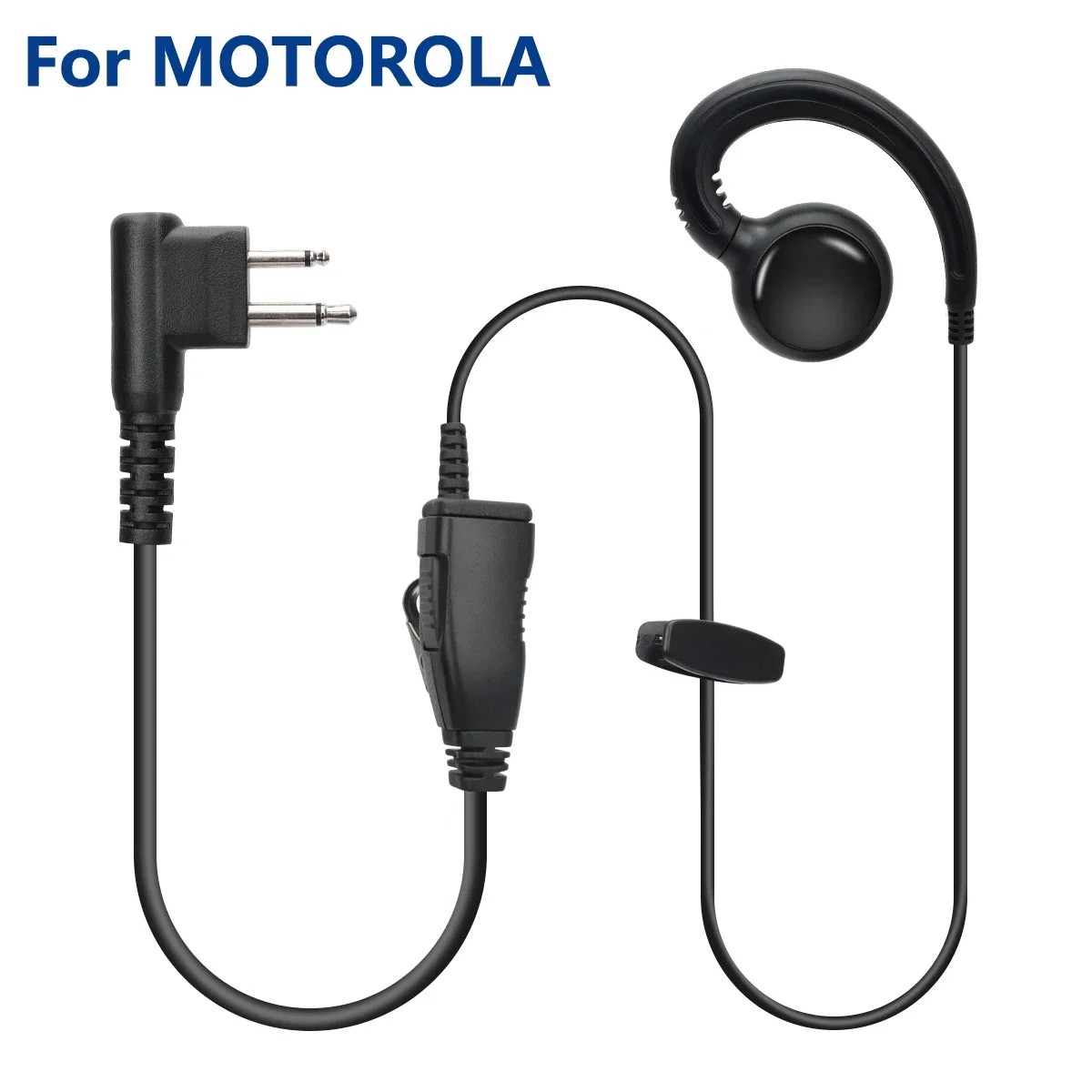 Two Way Radio C-Shape Swivel Earpiece Public Security Management for Motorola Walkie Talkie HKLN4604 CP200 GP2000 PTT