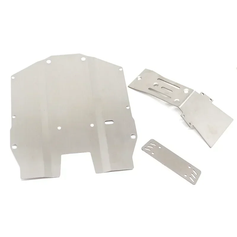Protetor de armadura de chassi placa antiderrapante rc carro atualizações peças de aço inoxidável para yikong df7 1/7 caminhão de curso curto