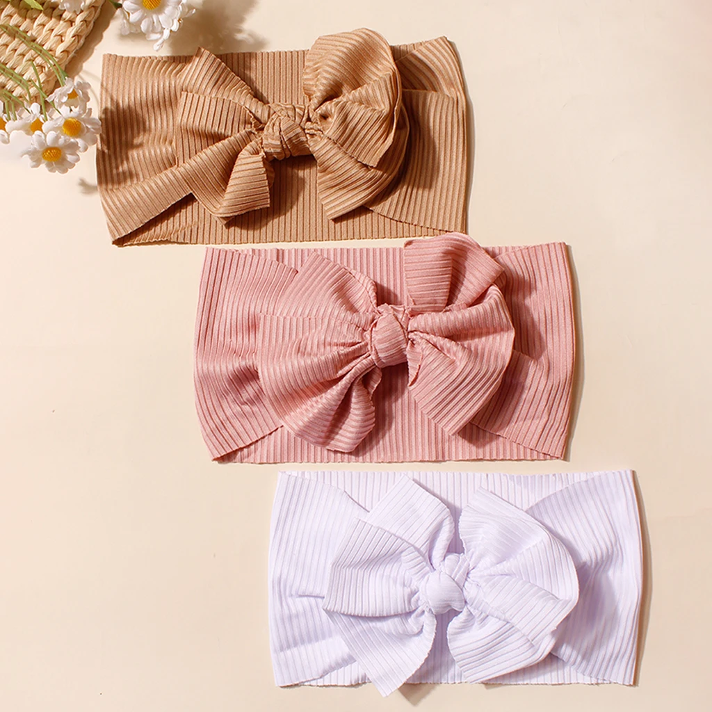 3-Farben-Set Neues Baby-Stirnband mit Schleife Hautfreundliches, süßes Stirnband für Säuglinge und Kleinkinder Prinzessinnen-Haarschmuck für Kinder