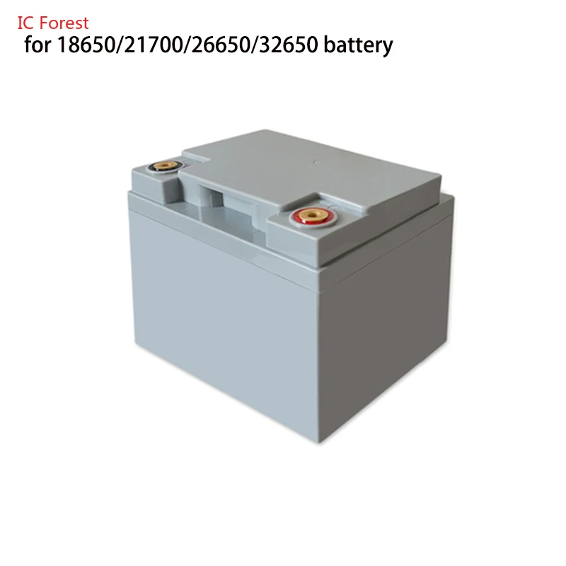 18650/21700 Li-ion Battery 26650/32650 LiFePO4 Battery Storage Boxes Case 12V 24V 10Ah 15Ah 20Ah 30Ah Battery Cells Plastic Case