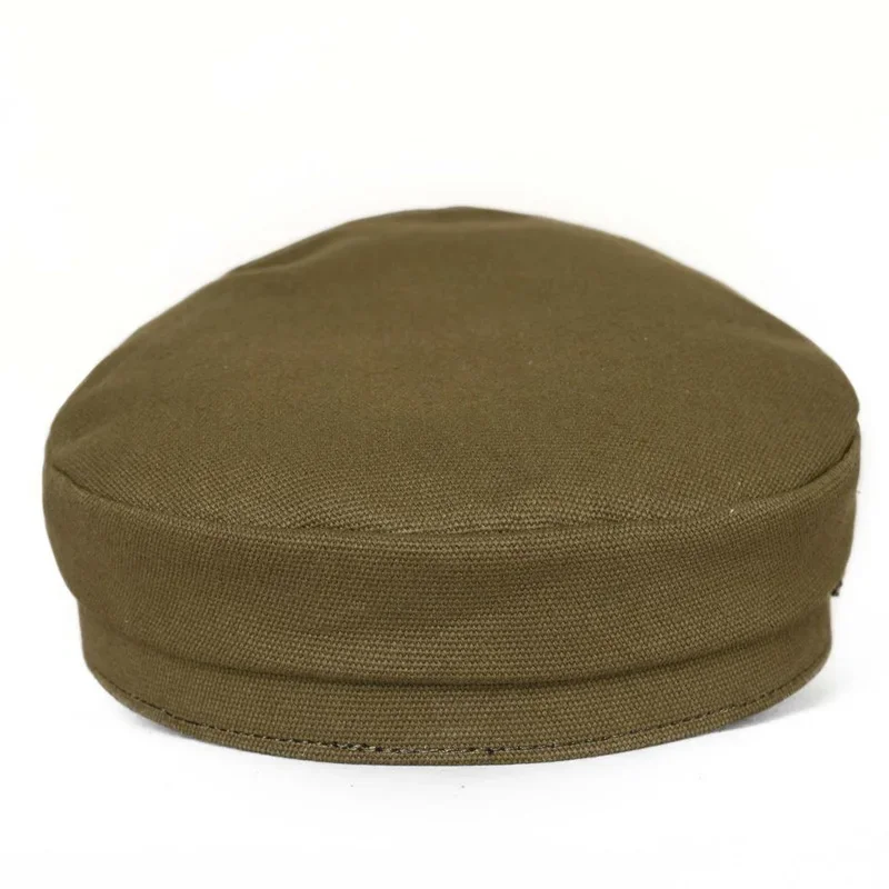 2023 New Navy Peaked Sailor Cap Men Women Summer Beret Hat Male Canvas Grey Eagle Belt Locomotive German Captain Casque