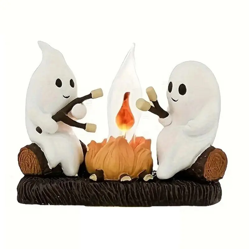 

ABUH-Ghost Campfire Flickering Night Light 3D Campfire Ghost Nightlight Ghosts Roasting Campfire S 'Mores Flicker Flame Light