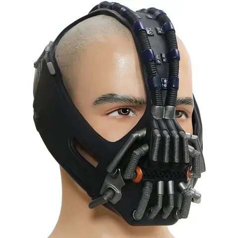 Horror Role Play Head Cover Clothing Bane Mask Movie The Dark Knight Cosplay Latex Mask Halloween Party Adult Helmet