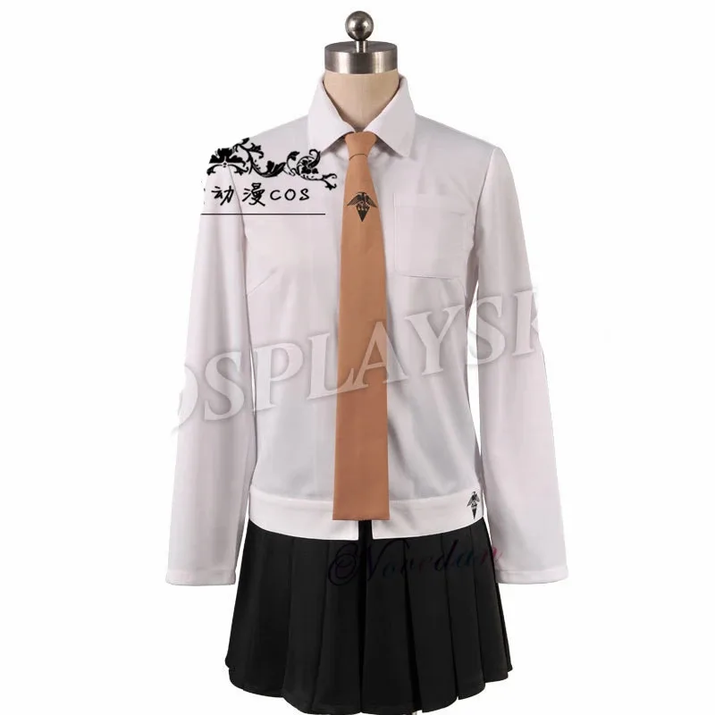 

CyDanganronpa Kyoko Kirigiri Косплей Костюм Платье Комплект с перчатками Женский костюм для косплея на Хэллоуин и парик Ri Куртка Рубашка Галстук