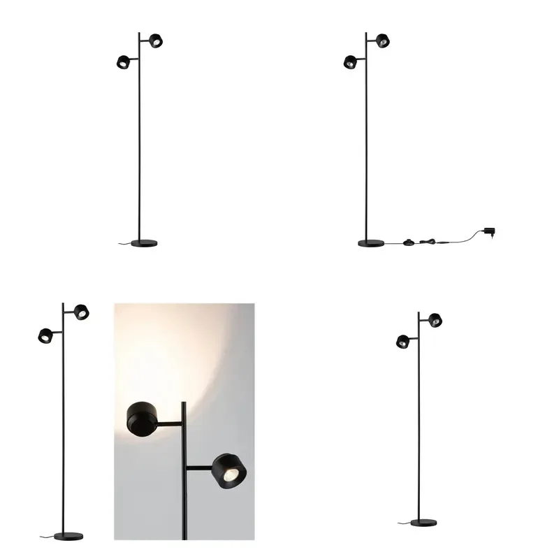 Contemporary Modern LED Floor Lamp with Iron Bracket and Metal Shade Fashion Design