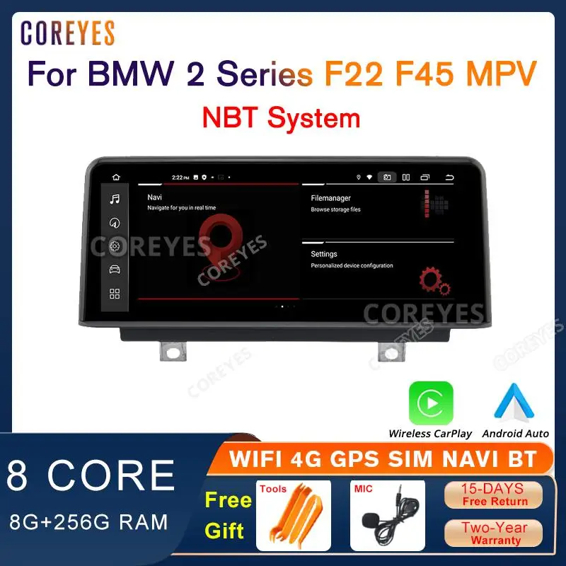 

Автомагнитола COREYES Android 10,25 ''для BMW 2 серии F22 F45 MPV 2013-2016 автомобильное радио Android12 Carplay мультимедийный плеер Автомагнитола