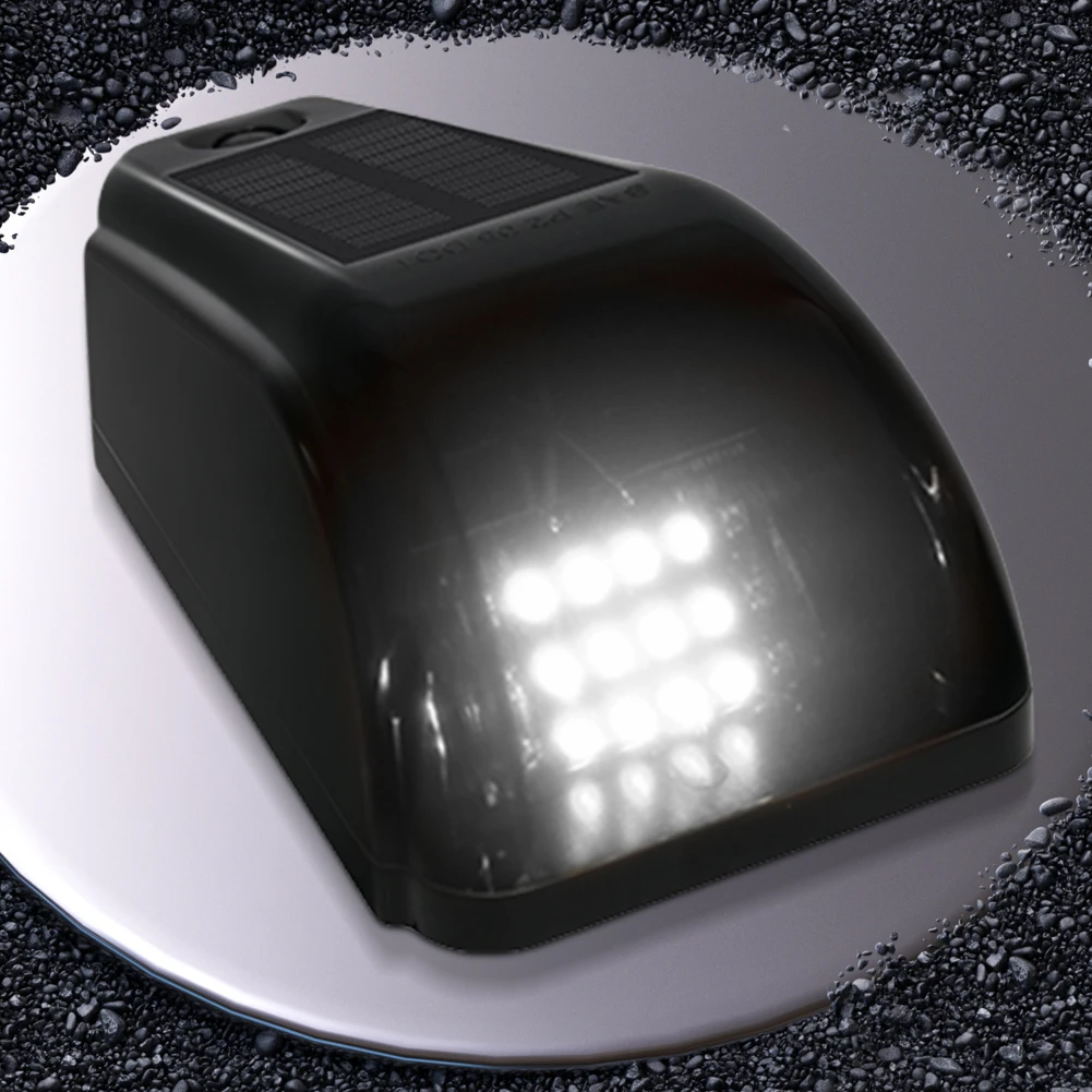 LED Solar Powered Cab Lights Reusable Roof Mouse Light Punch-Free Truck Pickup Warning Light for Pickup Trucks SUV Motorcycles