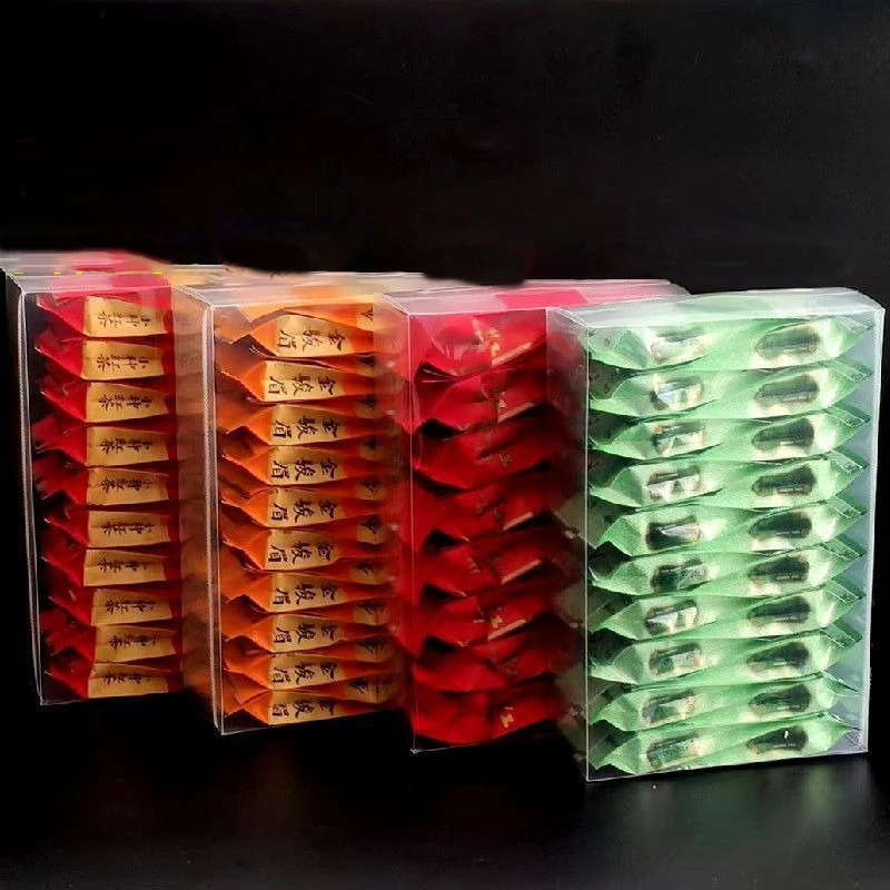 16 قطعة صندوق شاي مشهور مختلف Blacktea Green Oolong صندوق زهور الياسمين صندوق تغليف PVC قابل للتخصيص