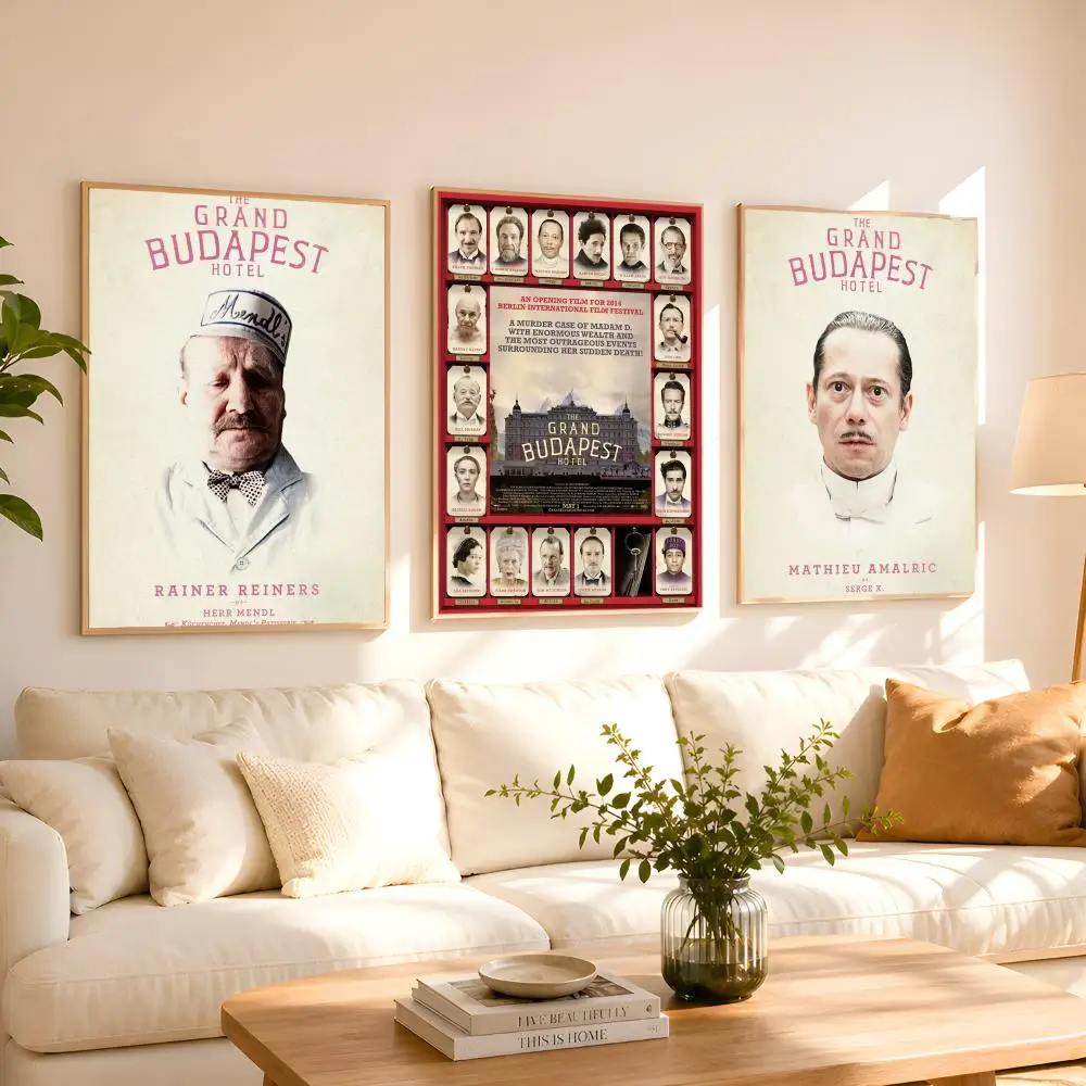 Travel Movie Grand Budapest Hotel Poster 1PC HD Matte Peel And Stick Wall Decor For Bedroom Living Room Dorm Office