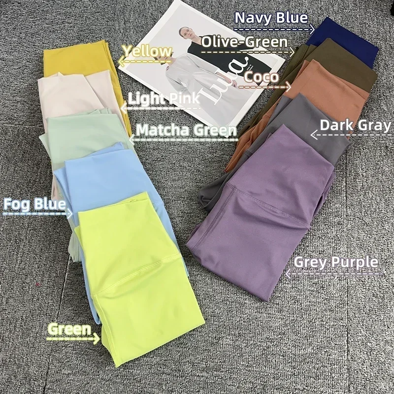 Hot Sale Fitness Female Leggings Running Pants Naked feeling Leggings High Waist Push Up Sport Women Fitness Running Yoga Pants view 2