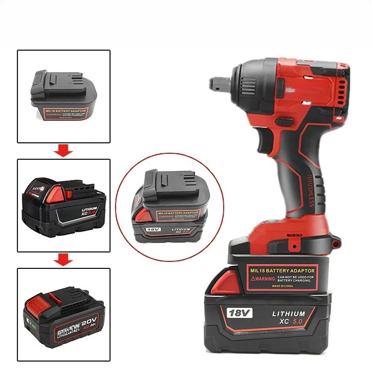 

For DEVON 20V Power Tool Battery Adapter Compatible With for Milwaukee M18 18V Lithium Battery