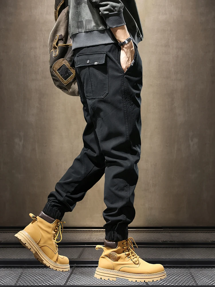 

American Sle Retro Work Pants Men's Trendy Brand Autumn Winter New Loose Straight Leg Large Size Casual Trousers