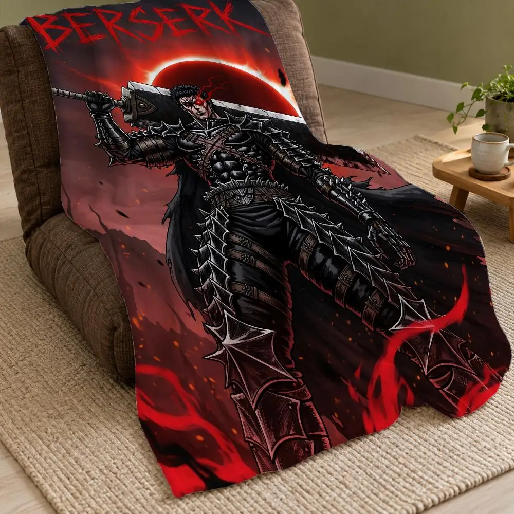 Classic Comics B-Berserk Throw Double Sided Flannel Throw Blanket Soft Warm Washable Home Decor