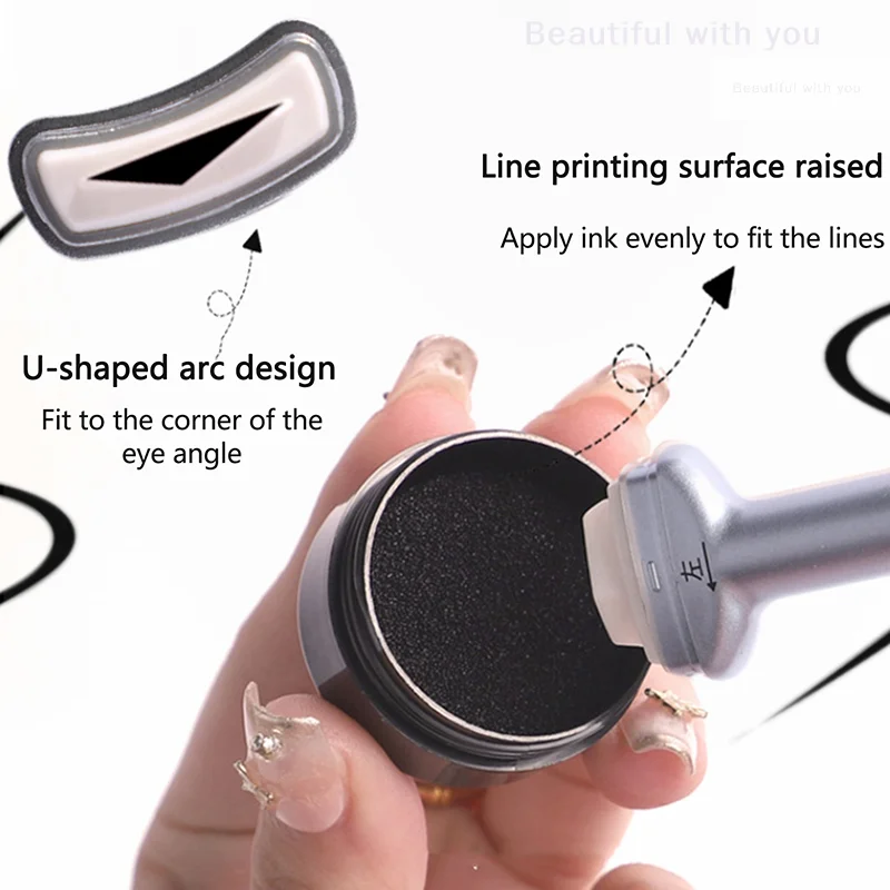 1Pairs Waterproof Simple Eyeliner Stamp Reusable Eyelash Template Paste Natural Eye Makeup Cosmetic Applicator Tool For Beginner