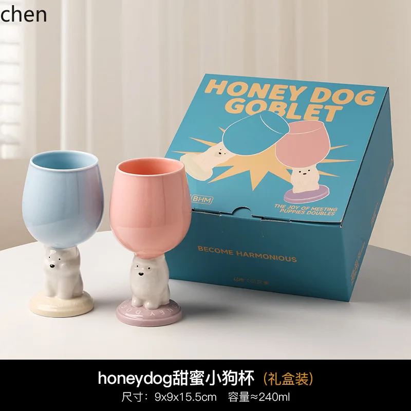 ZML ceramic couple's water cup, tall ceramic cup