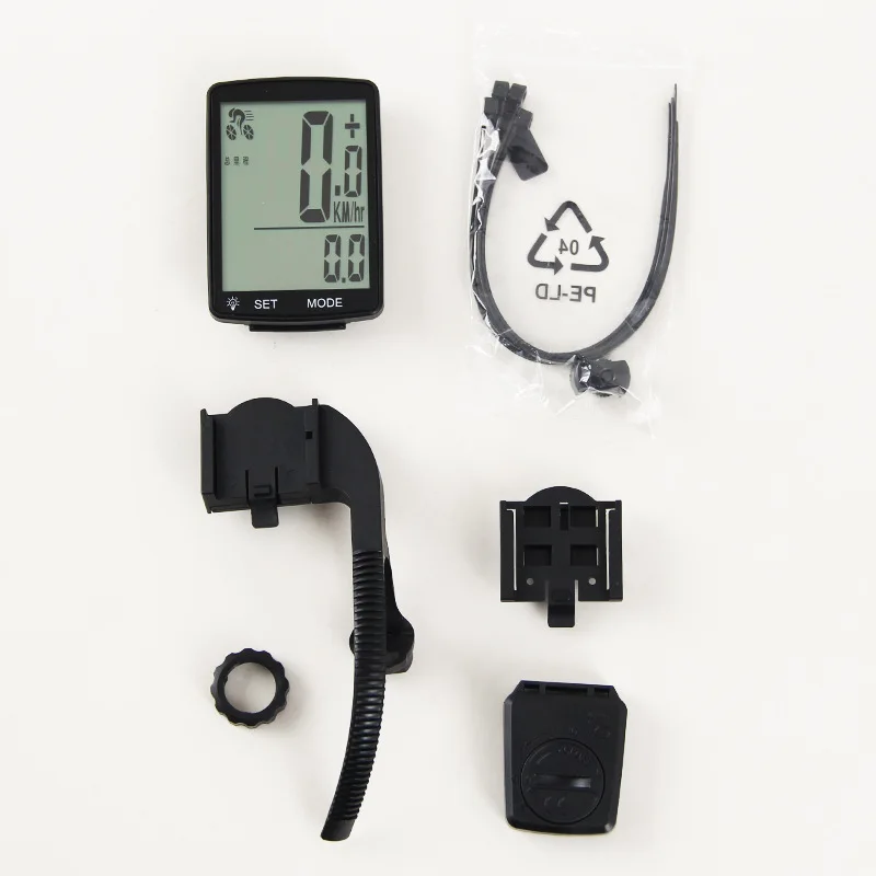 

Waterproof Wireless Bike Computer with Large LCD Screen for Road Mountain Bicycle Speed Sensor ANT Backlight Function