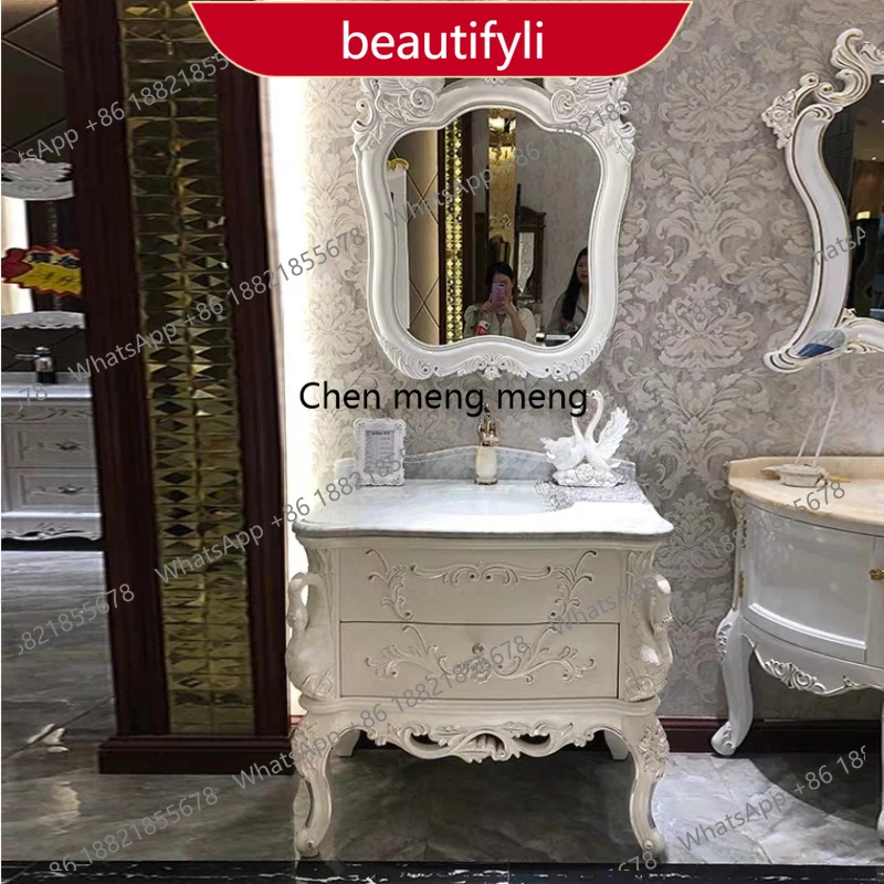 

MM02 Light Luxury European-style Bathroom Cabinets Combined Bathroom Cabinets Floor-standing Home Furniture In Particolare
