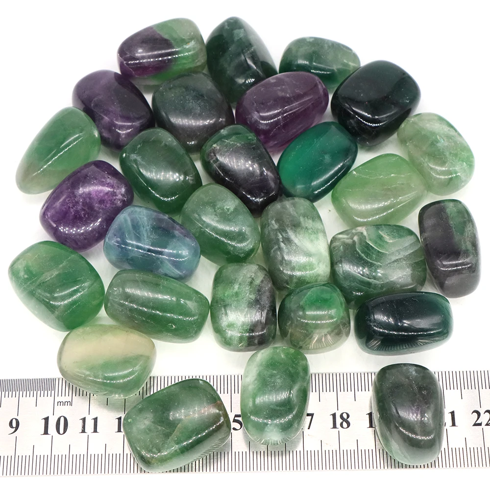 Fluorite naturale pietra burattata Bulk Healing Energy Crystal Mineral speciime Reiki Gemstone acquario Tank Home Decor lotti all'ingrosso