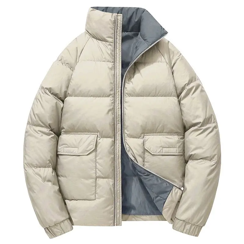 Gray duck down 85% down jacket winter warm trend jacket for men