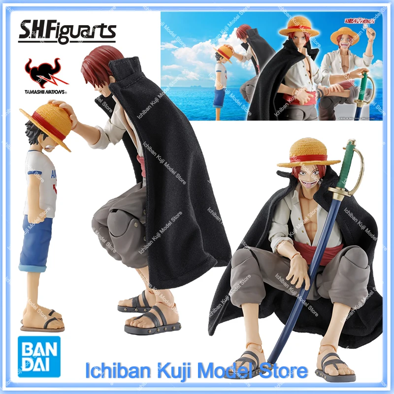 100%Original In Stock Bandai One Piece S.H.Figuarts Shf Shanks and MONKEY.D.LUFFY Childhood Action Figure Model Collection Toys