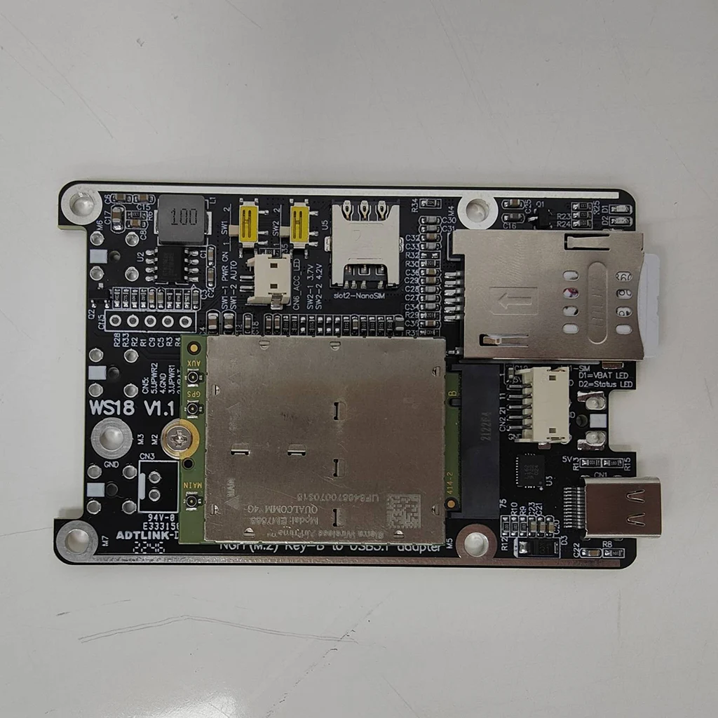 NGFF M.2 B Key WWAN 5G IoT-Steckplatz auf USB 3.1 Typ C 4G LTE 5G Modul Unicom Mobile Telecom Modulare Adapterkarte 2230/3042/3052 – Detail 20