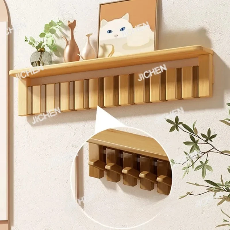 

Современная скандинавская креативная настенная вешалка для одежды из цельного дерева, роскошные вешалки для одежды для гостиной, спальни, бытовая мебель для хранения домашней мебели