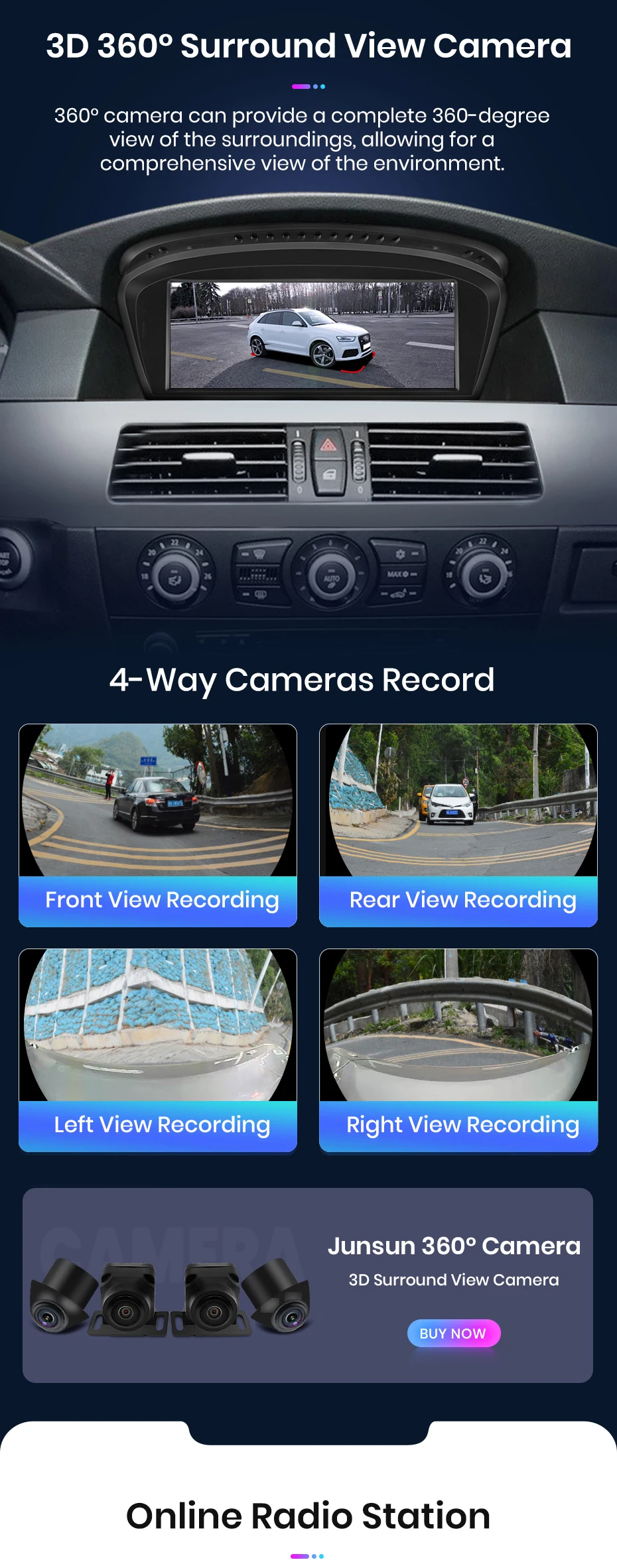 Junsun Carplay für Apple Autoradio Multimedia für BMW 5er E60 E61 E63 E64 für BMW 3er E90 E91 E92 E93 Android Auto – Detail 11