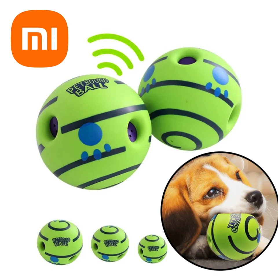 Xiaomi Dog Toy Pet Shake Ball Dog Companion Toy Fun Giggle Sound Toy Getting Dog Attention Toy Fun Giggle Sounds Different Sizes