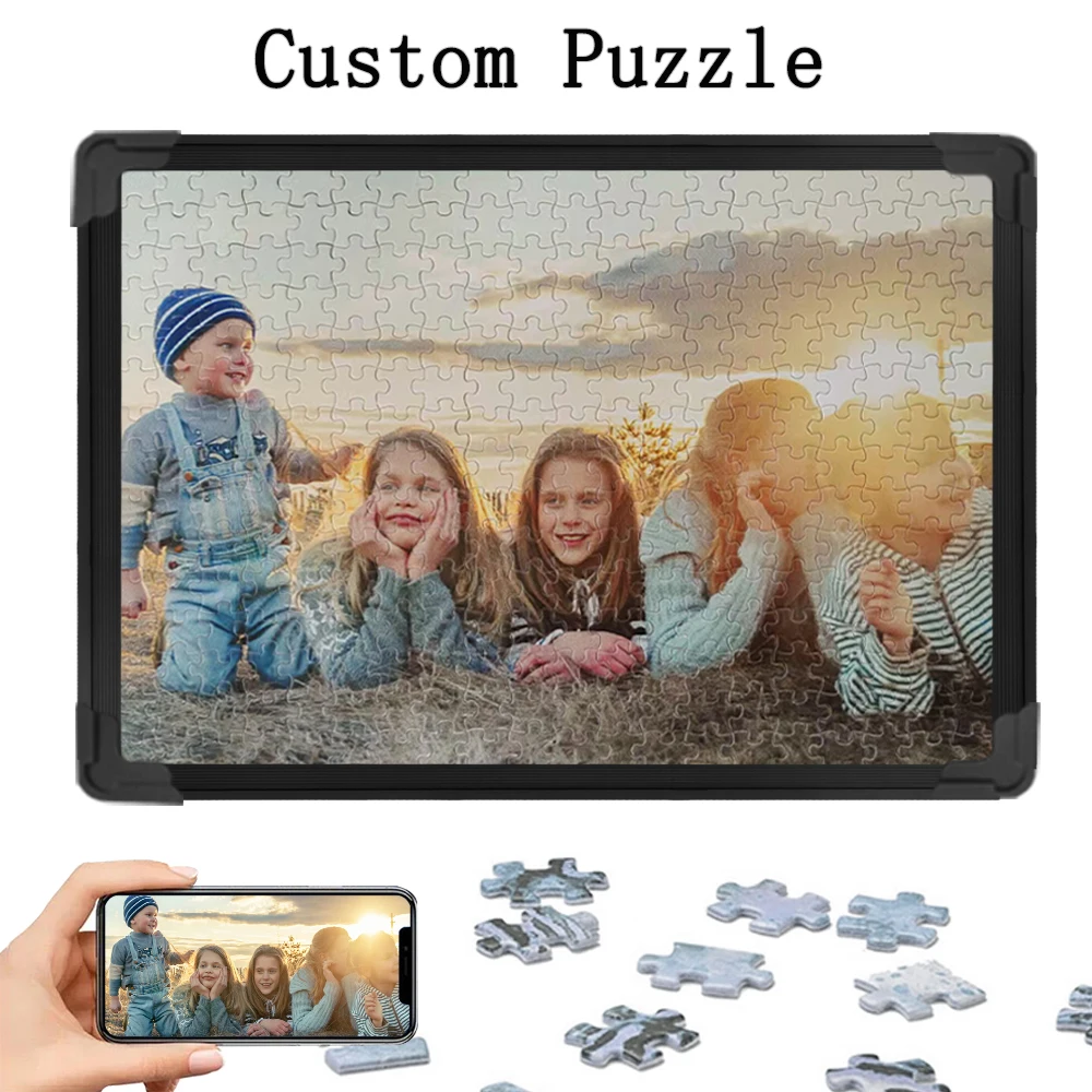 Rompecabezas personalizado de 1 pieza, con marco de PVC o solo rompecabezas, cargue su imagen para un arte de pared único para el hogar, regalo de rompecabezas de aniversario de boda