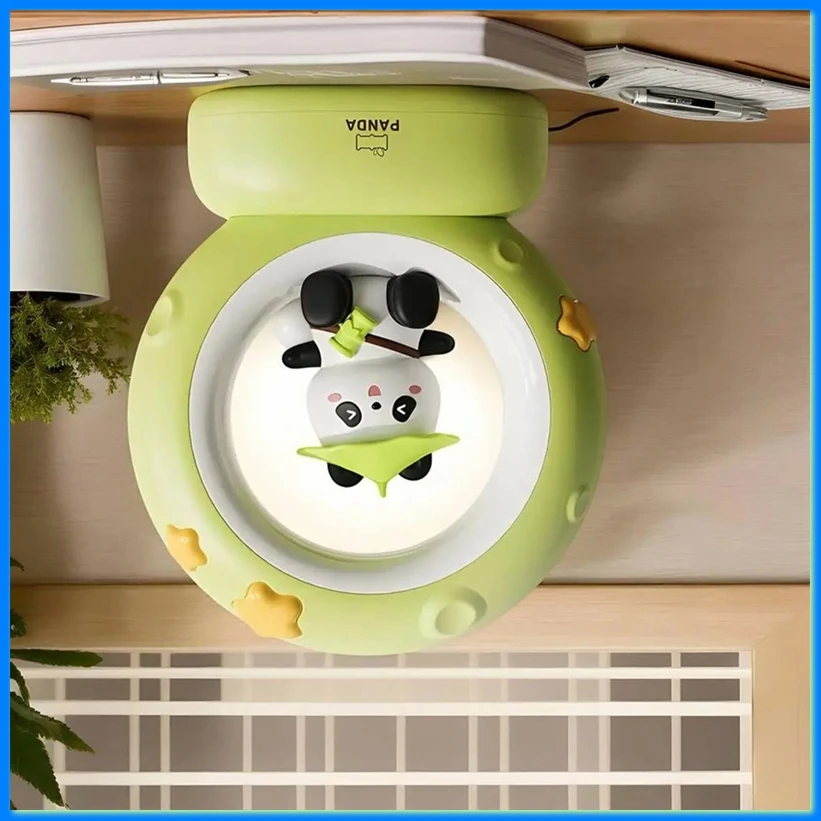 Night Light for Kids Moon Panda Bedside Lamp Cartoon Decoration 3 Brightness Levels Bedroom Lighting-ABFB
