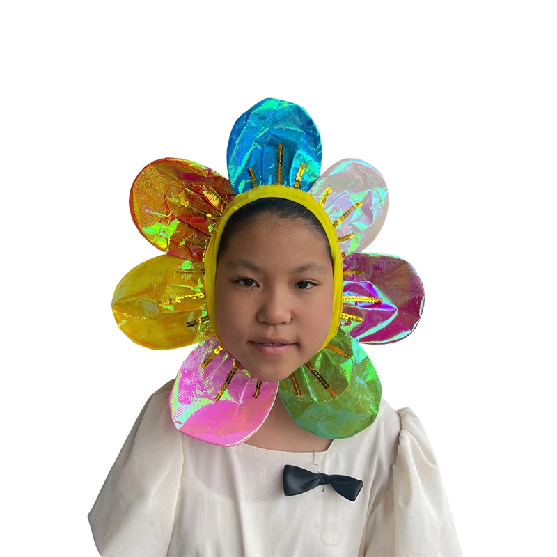 Sunflower Hair Bands Rainbow Colour Hair Bands Birthday Festival Party Cute Headband Stage Hair Decoration Children's Day Gift