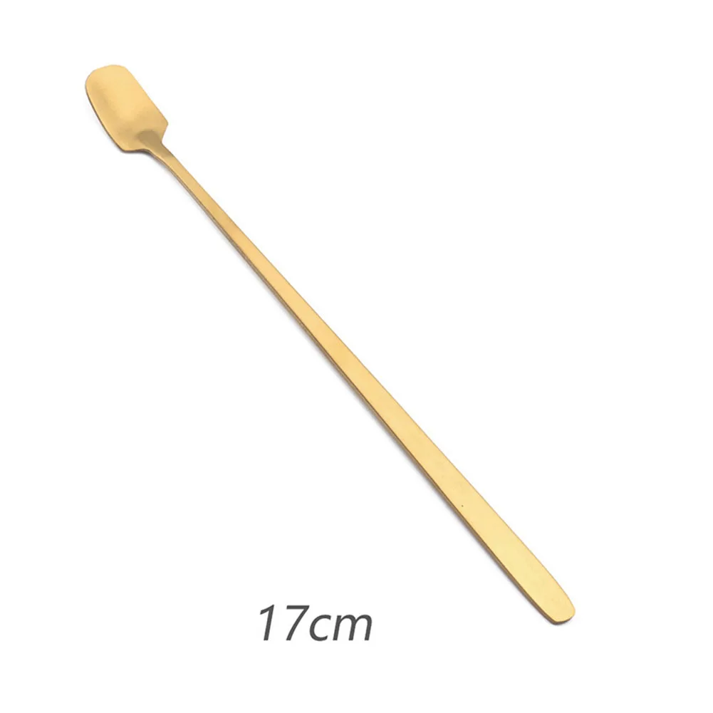 

Маленькая круглая ложка, набор высококачественных чайных ложек, 6 чайных ложек из нержавеющей стали с длинной ручкой для мороженого, кофе, латте