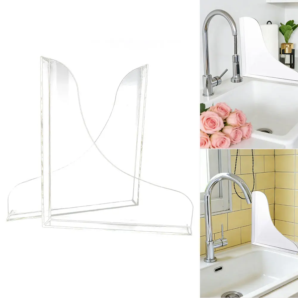 2Pcs Shower Splash Guard Kit For Bathtub Waterproof Self-Adhesive Shower Corner Guards To Keep Water In Shower Or Bath