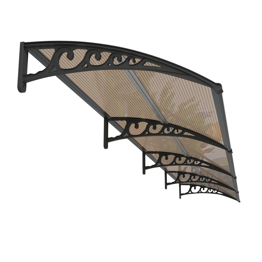 Canopy 200Cm X 100Cm Pc Brown Hollow Sheet Window Rain Protection Polycarbonate Awning