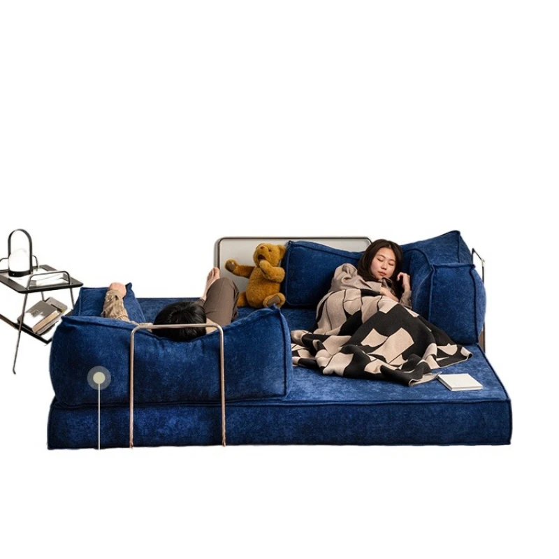 

Retro small apartment, living room folding sofa bed, dual-purpose fabric sofa